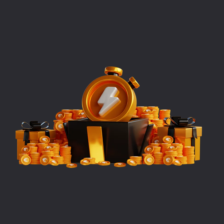 Daily cashback percentage graphic on dark casino background